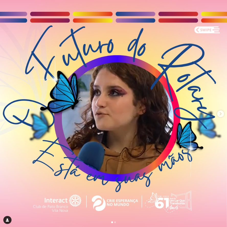 arte postada na rede social instagram