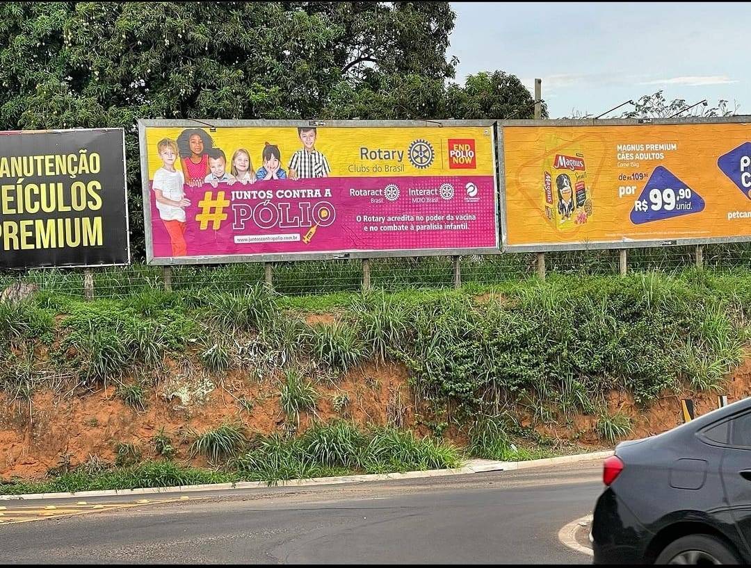 Clube de Barretos investe em Outdoor na campanha contra a Pólio