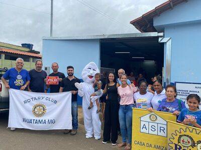 Rotary Club de Iguatama e Casa da Amizade realizam campanha contra Pólio
