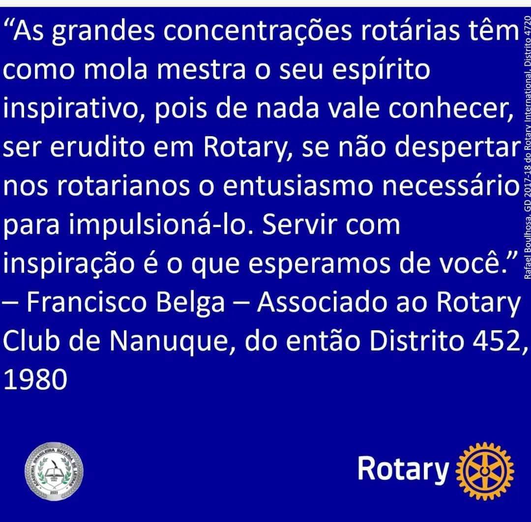 Mensagem de Associado de 1980 para o Rotary