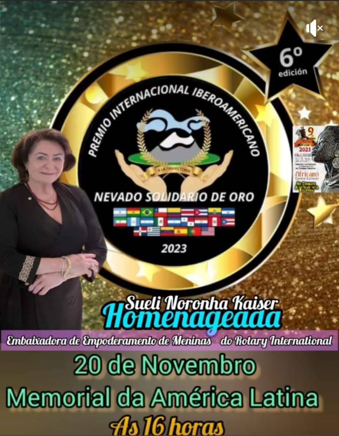 Governadora Sueli Kaiser será homenageada com o Prêmio Internacional Ibero-Americano