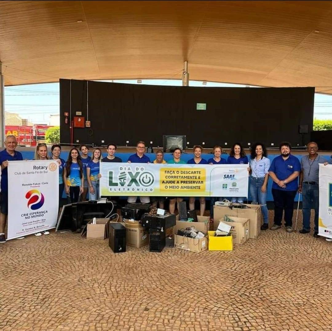 Rotary Club de Santa Fé do Sul realiza o Dia do Lixo Eletrônico