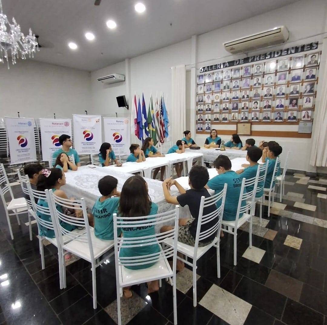 Reunião ordinária no Rotary kids de Santa Fé do Sul