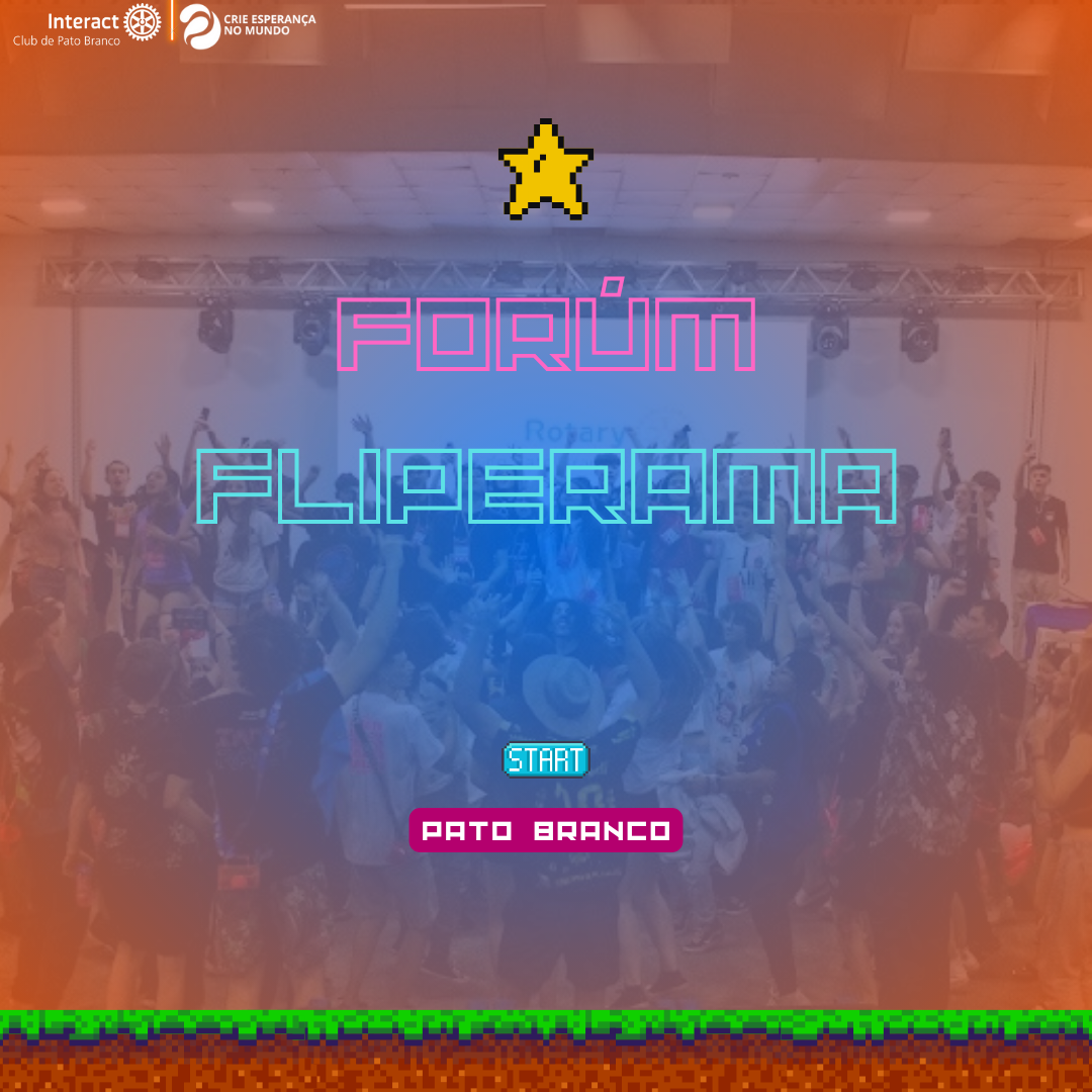 SAIUUUU GALERAAAAA depois de tanto esperar saiu as fotos do fórum in fliperama🥳🥰🥰 O fórum aconteceu na cidade de pato branco no dia 15 de outubro, foi o primeiro fórum da área 4 da gestão 2023/24👏🏻👏🏻 organizado pelo @icpatobrancosul e pelo nosso clube….🤗 Vamos deixar pra vocês alguns momentos divertidos, e premiações e o troteee😁  obrigada a todos que compareceram nesse dia maravilhoso, e também vamos deixar os parabéns para @izadorarufato que ganhou o concurso de oratória 🥳🥳 . . . . . . . . . . . . .  . . . . #paratodosverem A arte é composta por tons de laranja e azul, temos de fundo a foto dos interactianos no fórum com um tom de sombreado, ao centro temos escrito “ fórum fliperama” em baixo escrito “pato branco”. E em cima da arte temos o logo do @icpatobranco e logo da gestão Crie Esperança no Mundo.