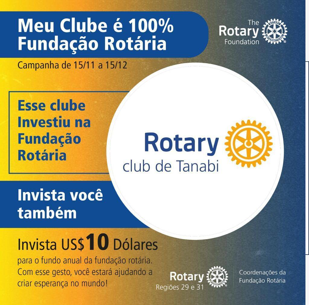 RC de Tanabi é 100% Fundação Rotária 