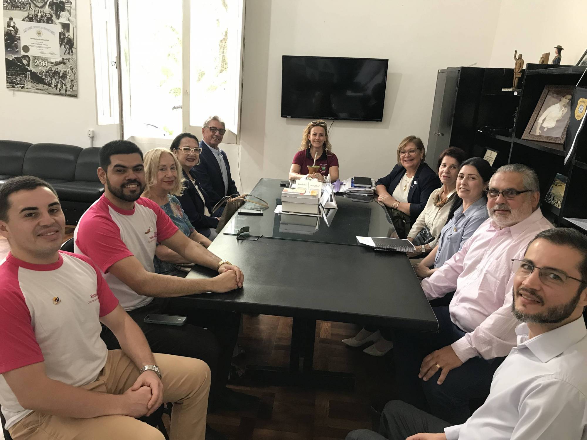 Governador visita a Prefeita Municipal de Sant'Ana do Livramento Ana Tarouco.