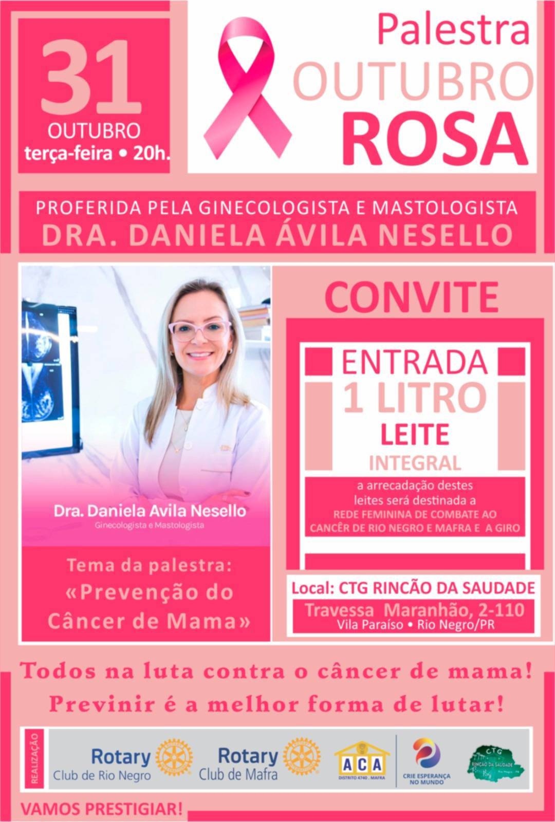 Palestra Outubro Rosa