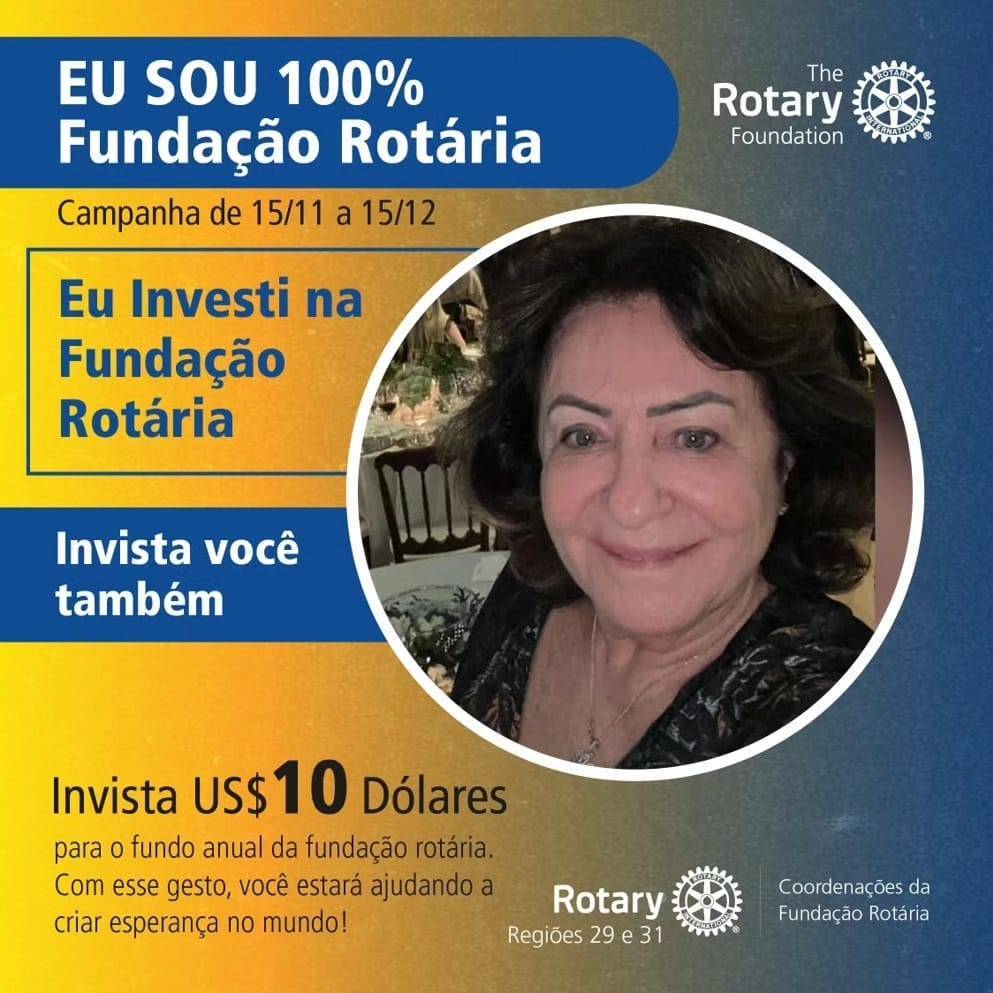 Campanha eu sou 100% fundação rotária