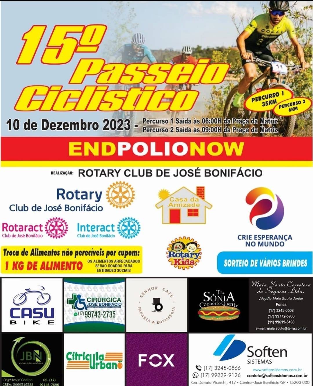 15º Passeio ciclístico com o Rotary Club de José Bonifácio