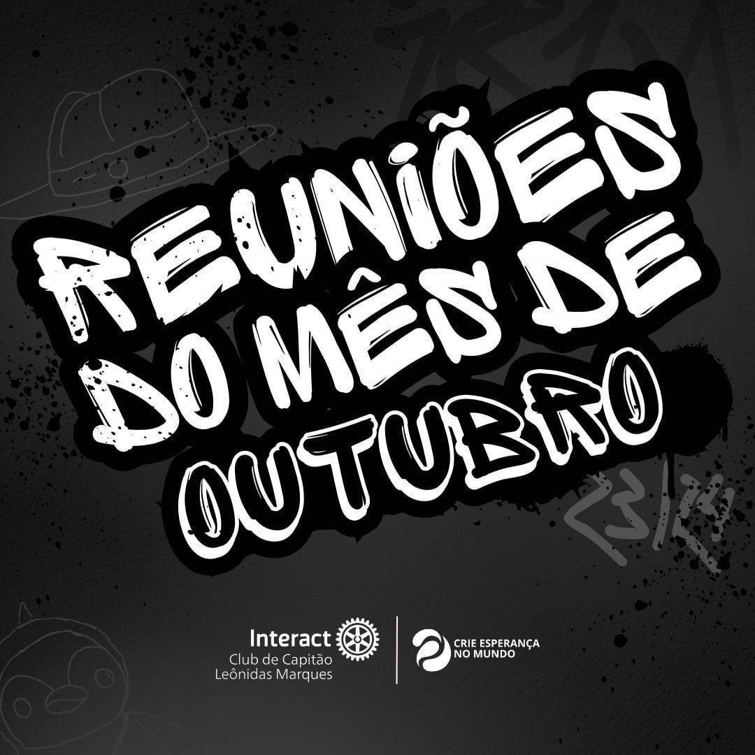 Post em referência as reuniões realizadas no mês de outubro