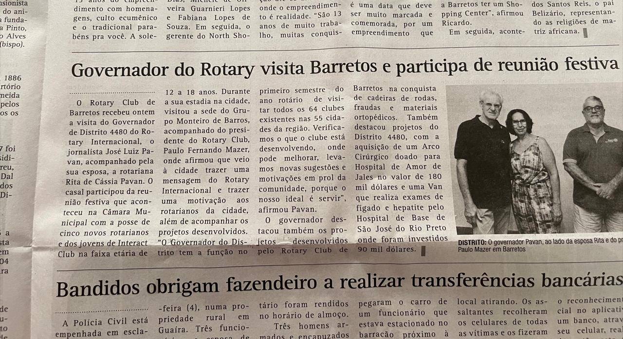 Festiva em Barretos sai em matéria do Jornal 