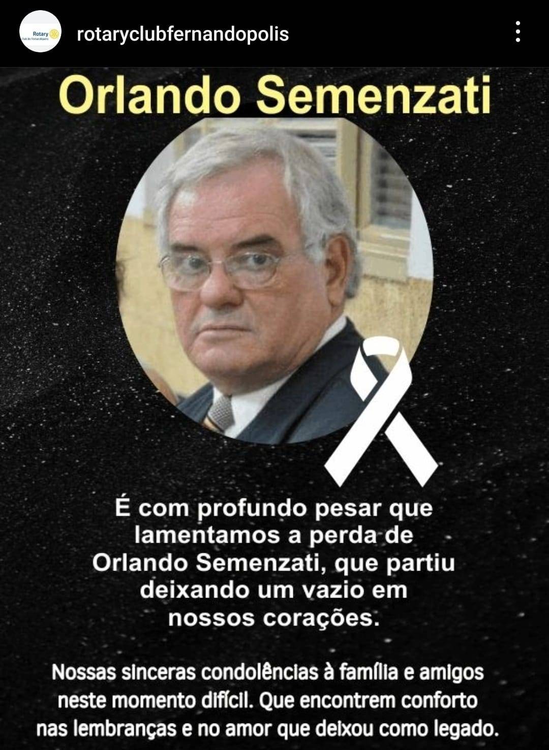 Rotary Club de Fernandópolis em Luto
