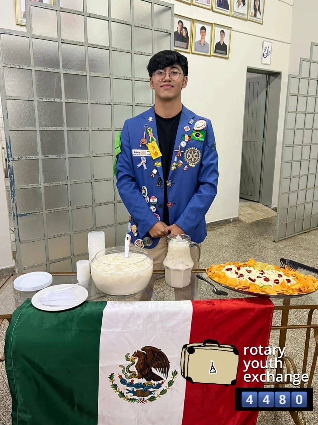 Apresentação e degustação com Intercambista mexicano no Rotary Club de Auriflama