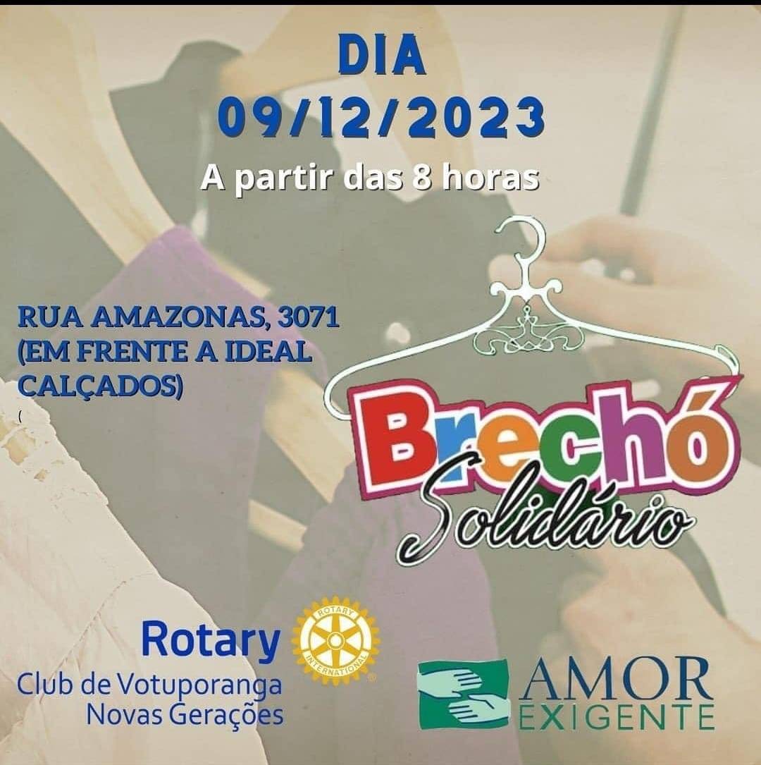 Brechó solidário do Rotary Club de Votuporanga Novas Gerações