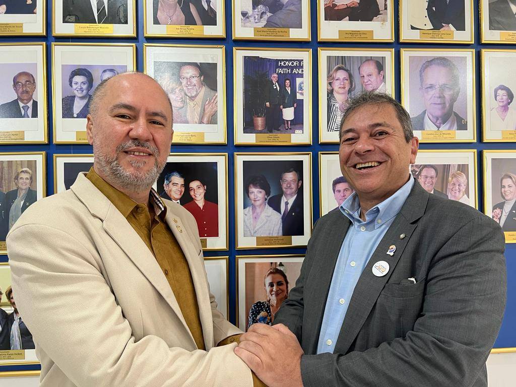 Governador Laerzio Chiesorin Junior e o Governador Indicado Miguel Ângelo Gasparetto