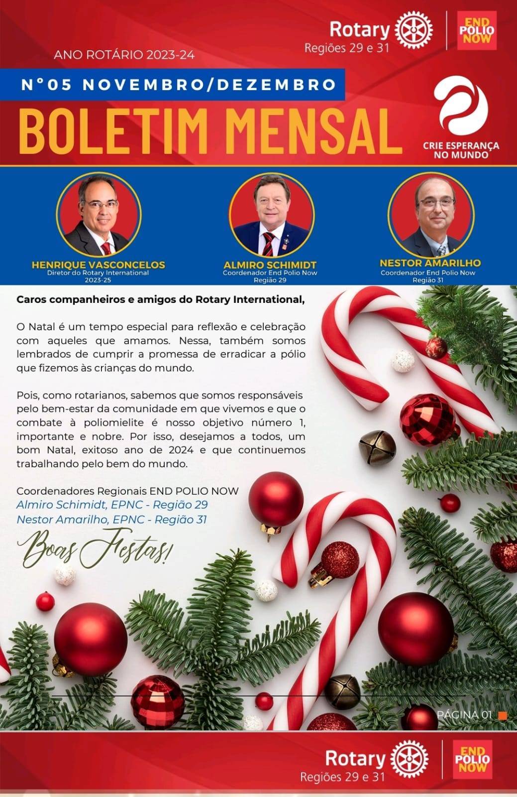 Boletim Mensal Regiões 29 e 31