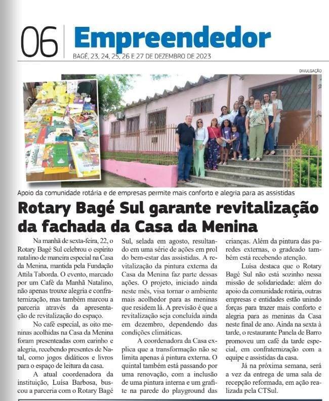COMPANHEIROS DO ROTARY CLUB DE BAGÉ SUL.