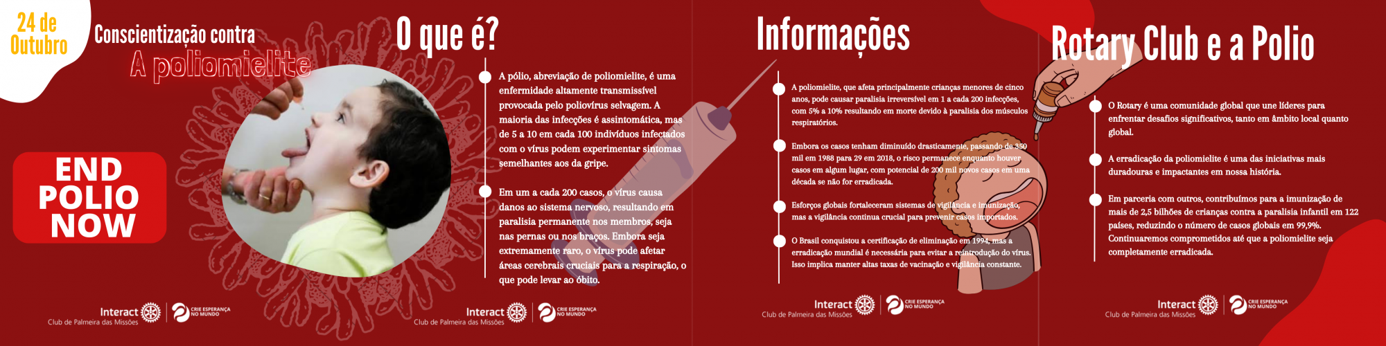 Conscientização contra a poliomelite 