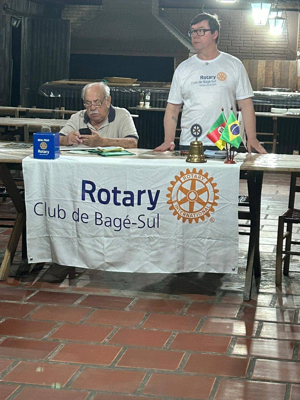 Presidente Sergio e Tesoureiro Carlos Falção na Primeira Reunião de 2024