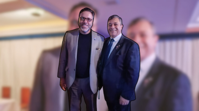  Dr. Demetrius Macei e o Governador 2023-24 Laerzio Chiesorin Junior 