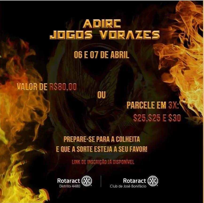  As inscrições para a ADIRC Jogos Vorazes estão abertas