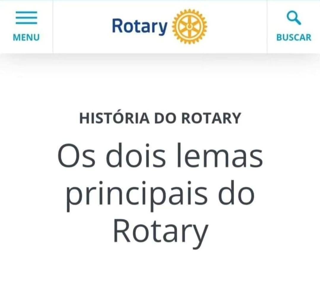 Dois Principais Lemas do Rotary 