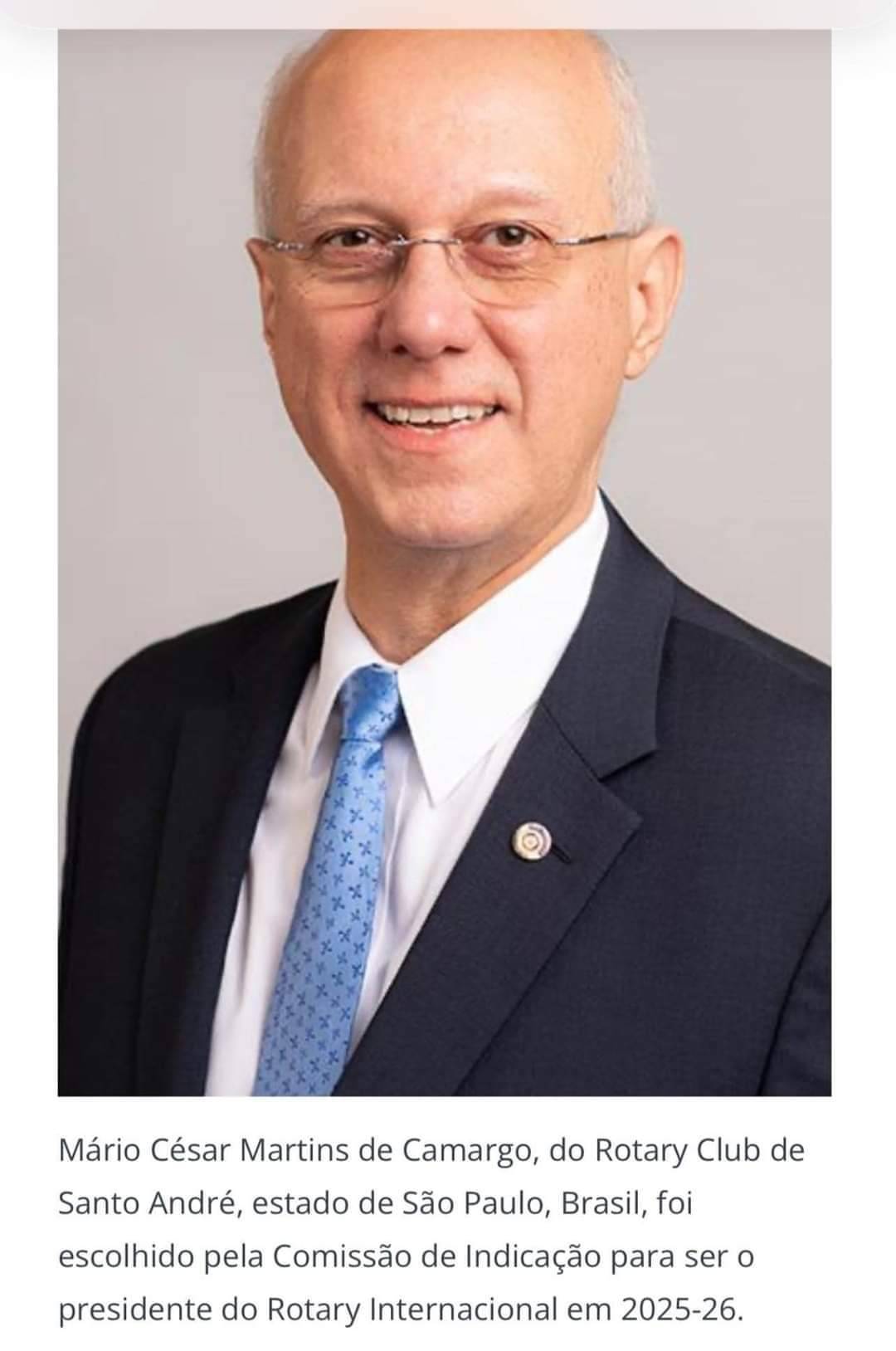 Visão e expectativas do Presidente 2025-26 do Rotary International 