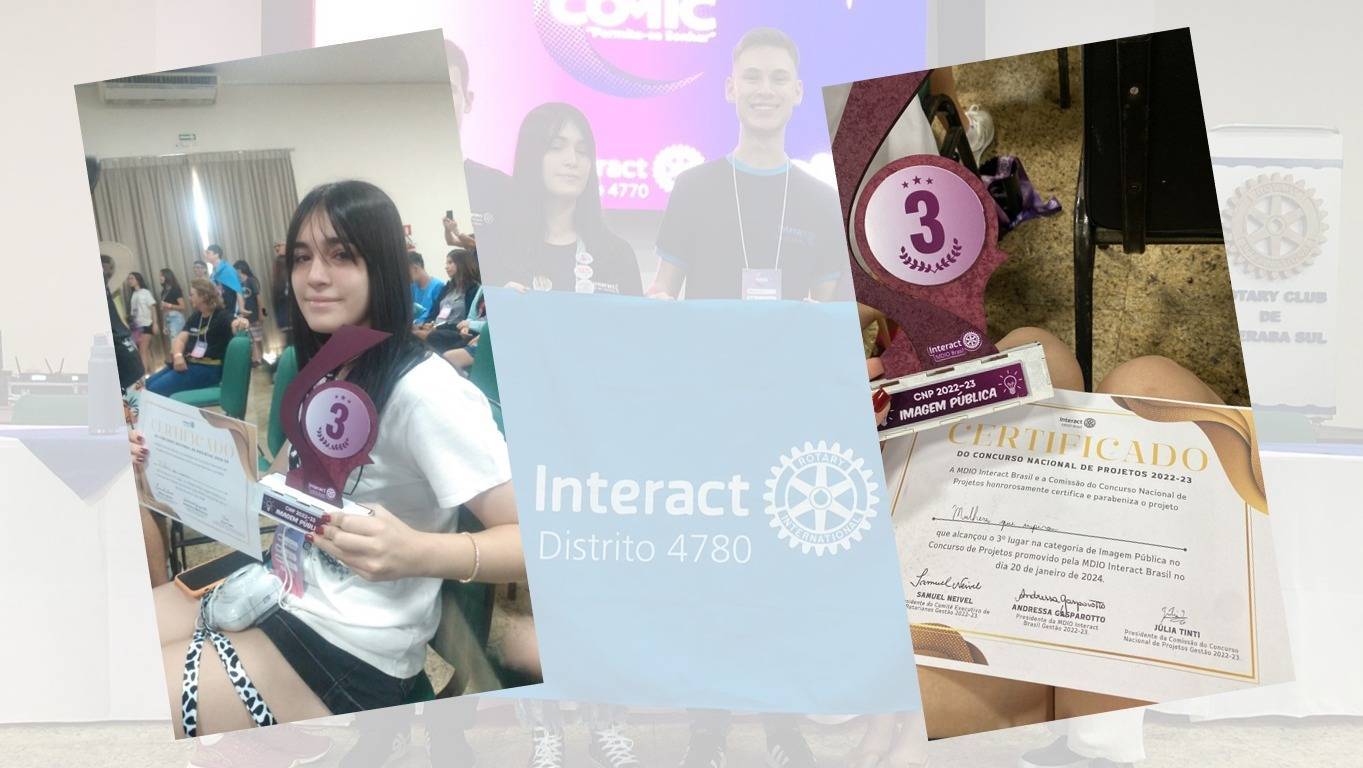 Companheira Angélica Dos Santos Gudergues do Interact Club de Santiago.
