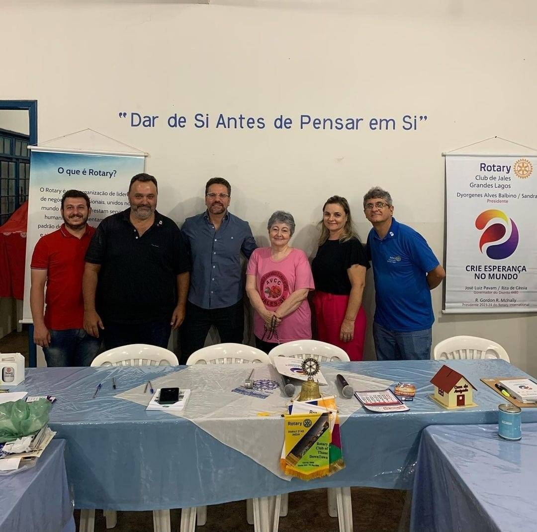 O Rotary Club de Jales - Grandes Lagos recebe visita ilustre 