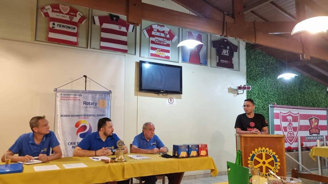 Visita do Pres. do Rotaract de Lins no Rotary