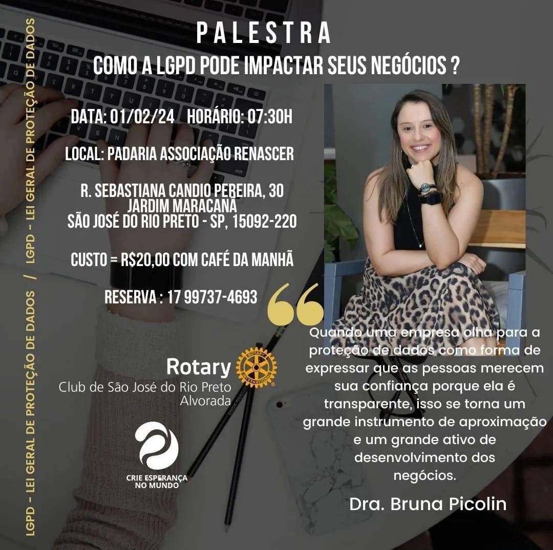 Vem aí: Palestra sobre Lei Geral de Proteção de Dados