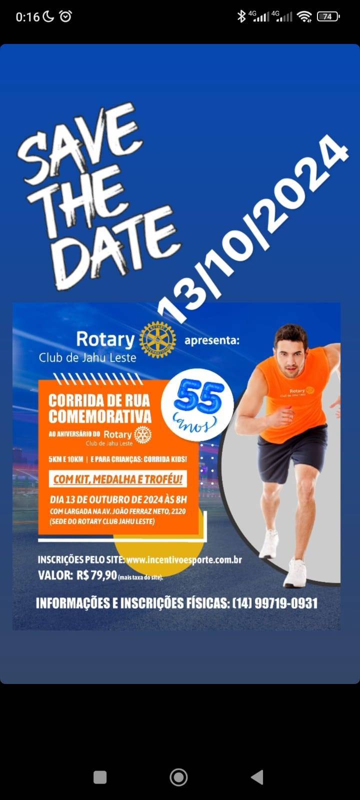 Vem aí 3ª Corrida de Rua RC de Jahu Leste