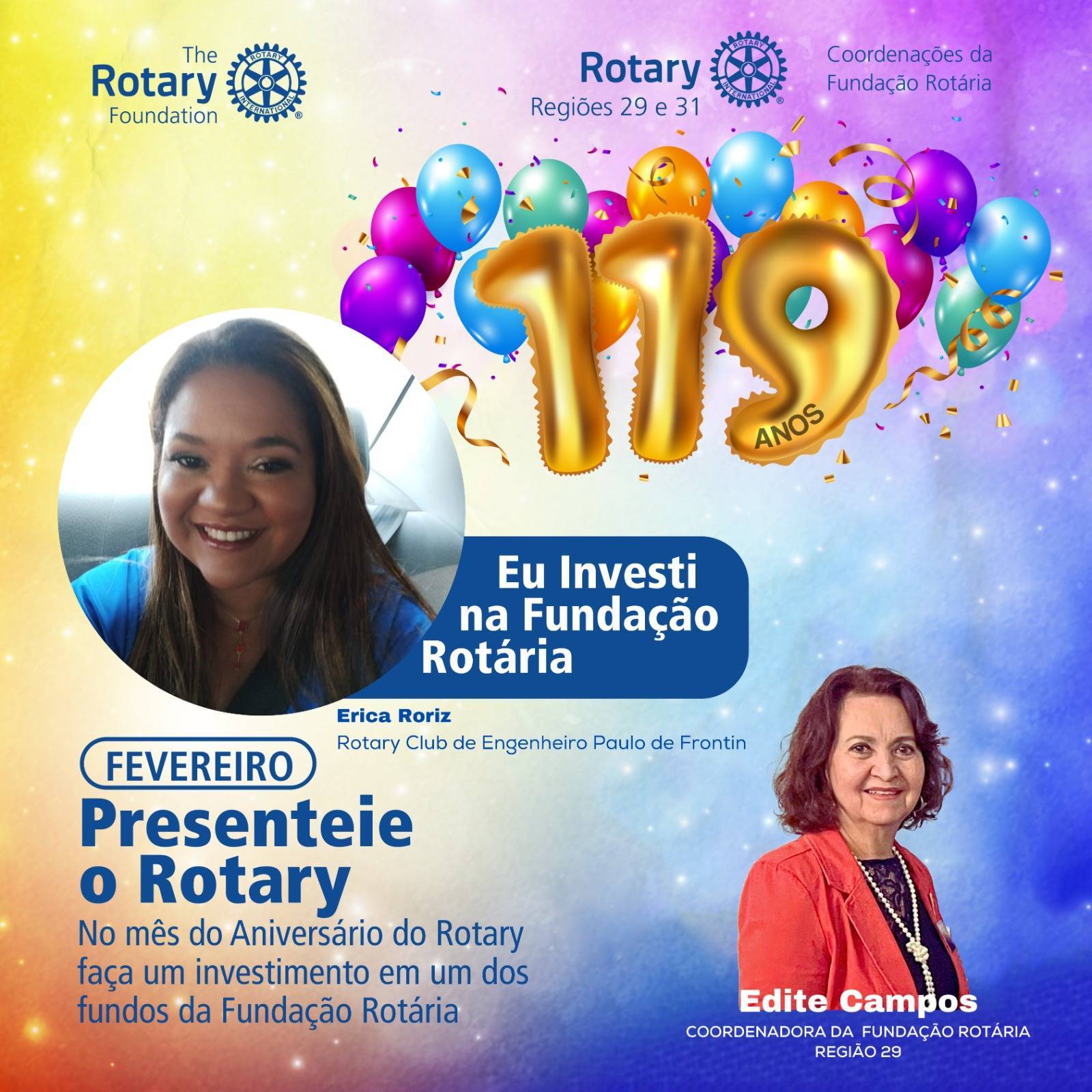 119º Aniversário do Rotary - Presenteie o Rotary