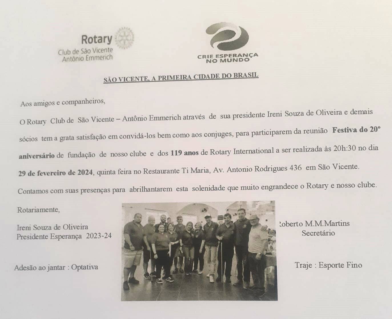 Festiva de 20 anos do clube