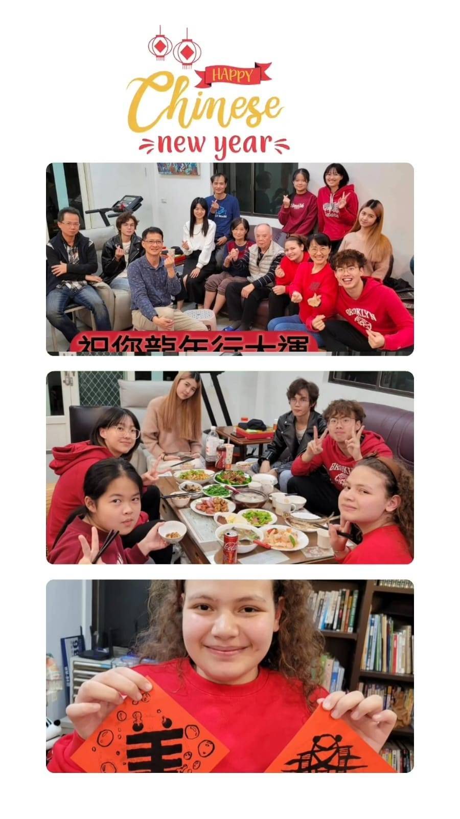 Intercambista Júlia nos envia imagens da sua comemoração do Ano Novo Chinês