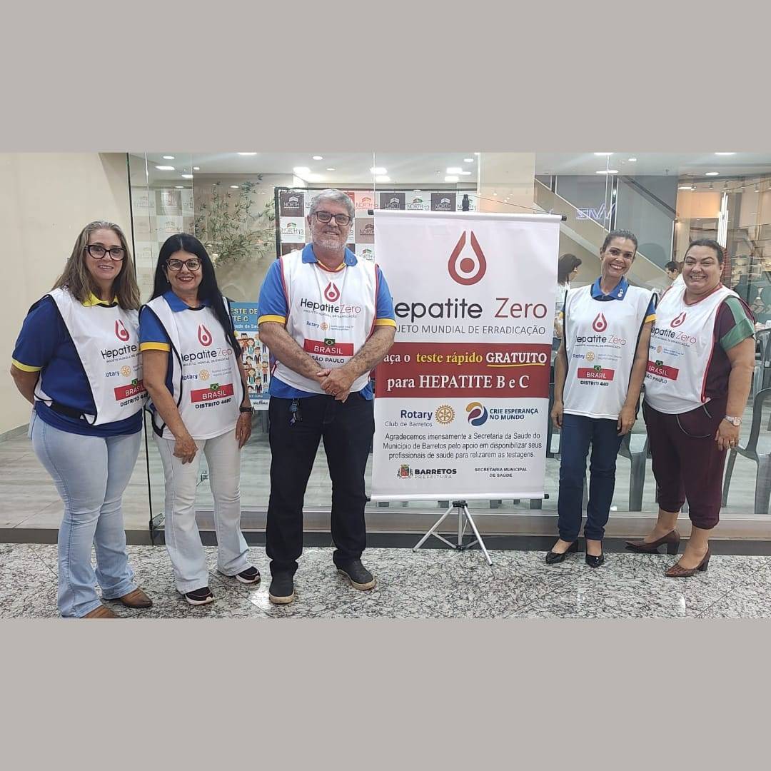 Campanha para testagem de Hepatite B e C pelo Rotary Club de Barretos