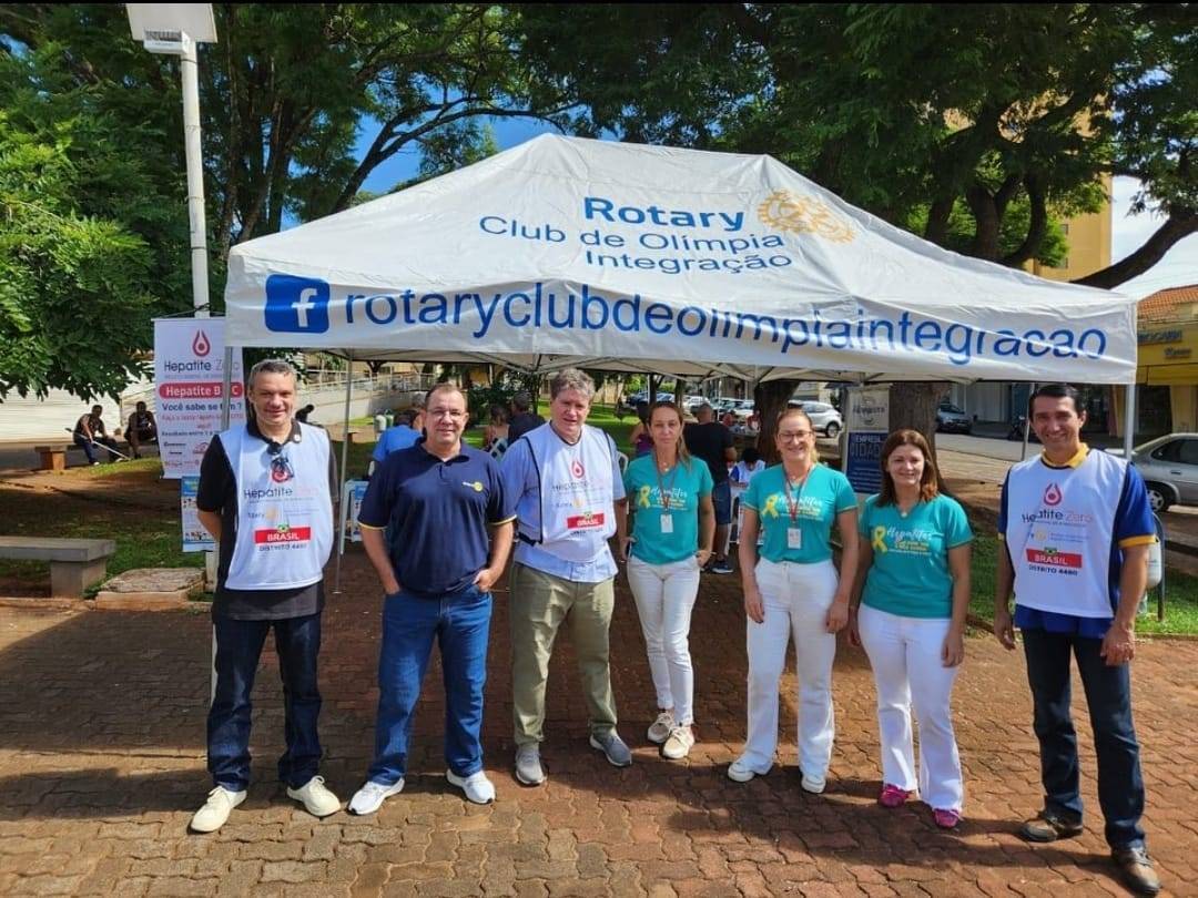 Rotary Club de Olímpia Integração em campanha da Hepatite Zero