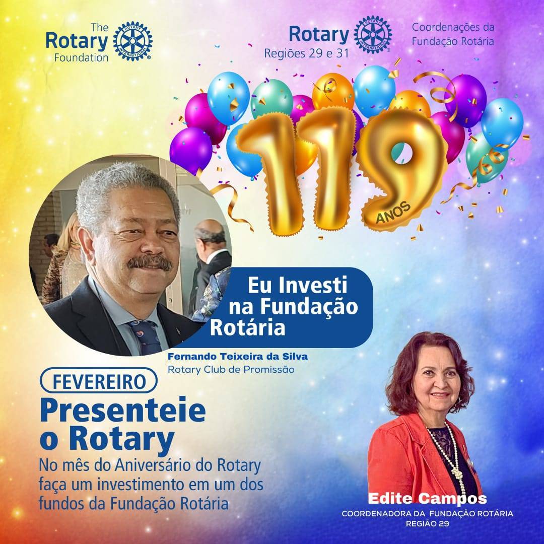 Continuem a investir na Fundação Rotária 