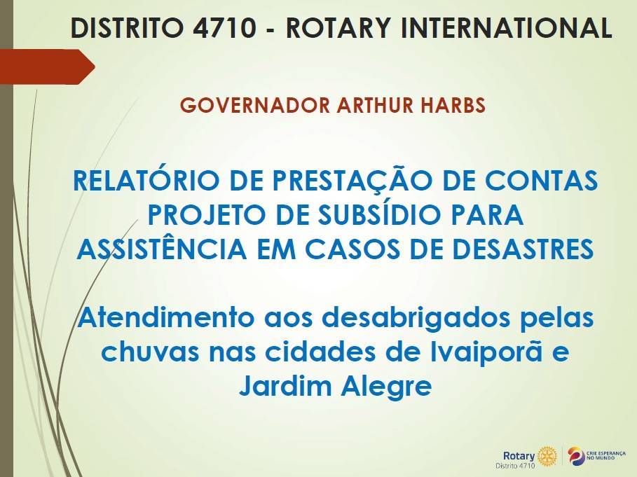 Capa da Apresentação do Relatório