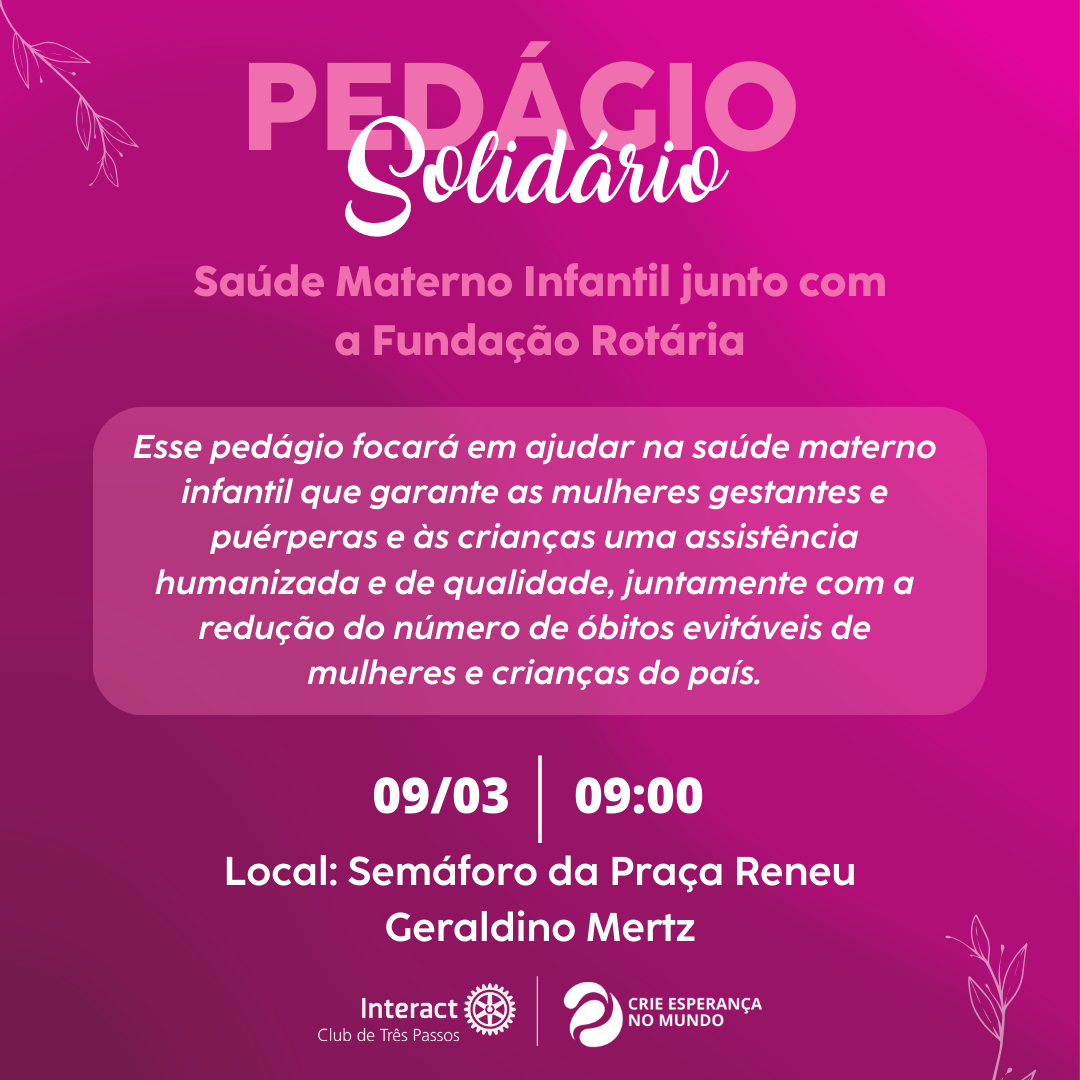 Pedágio solidário 💜