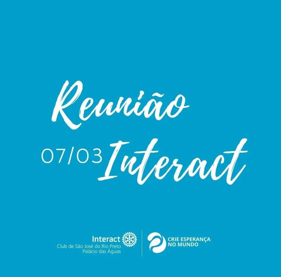 Reunião ordinária do Interact Club de São José do Rio Preto Palácio das Águas