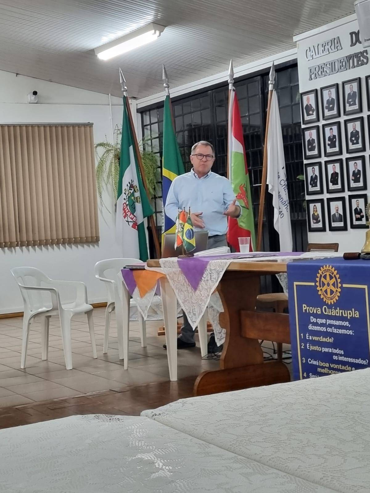 Palestra Presidente da ACIC Lenoir Broch.