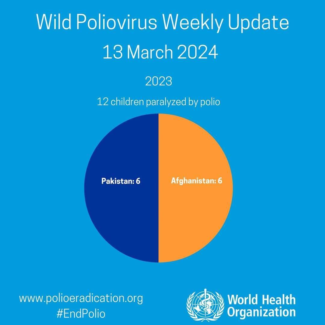 Atualização dos casos de Polio selvagem da OMG