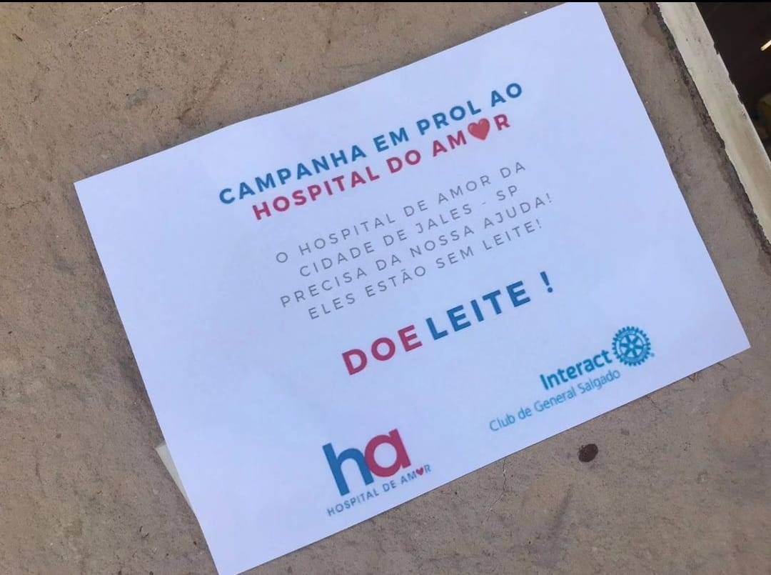 Interact Club de General Salgado realizou arrecadação de Leite para Hospital