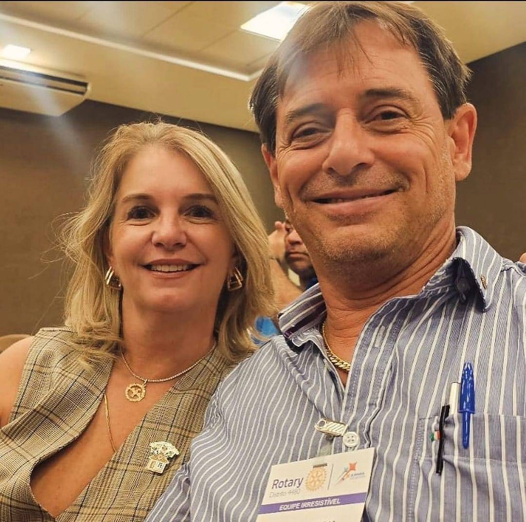 Casal Presidente Eleito do Rotary Club de Fernandópolis e Casa da Amizade do ano rotário: 2024-25