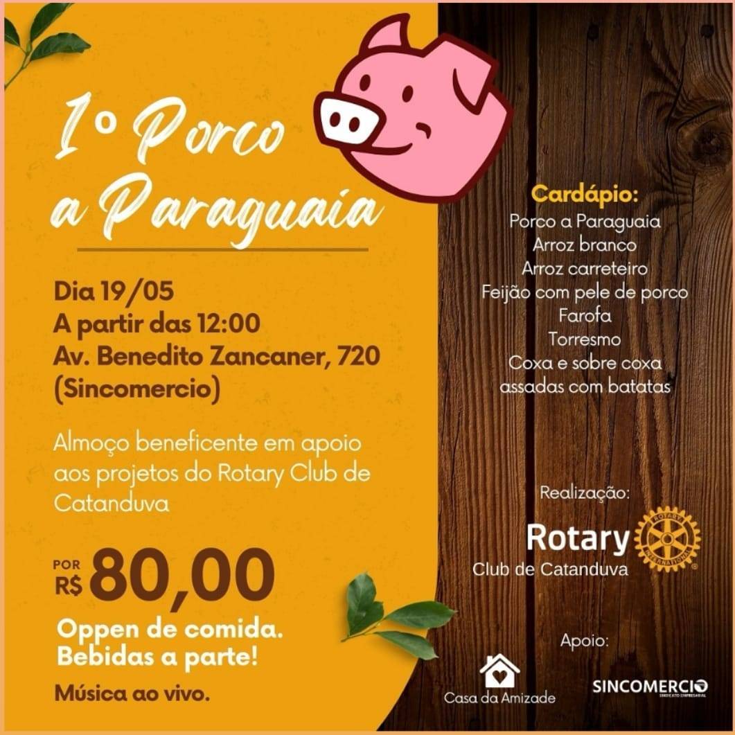 1º Porco a Paraguaia do Rotary Club de Catanduva