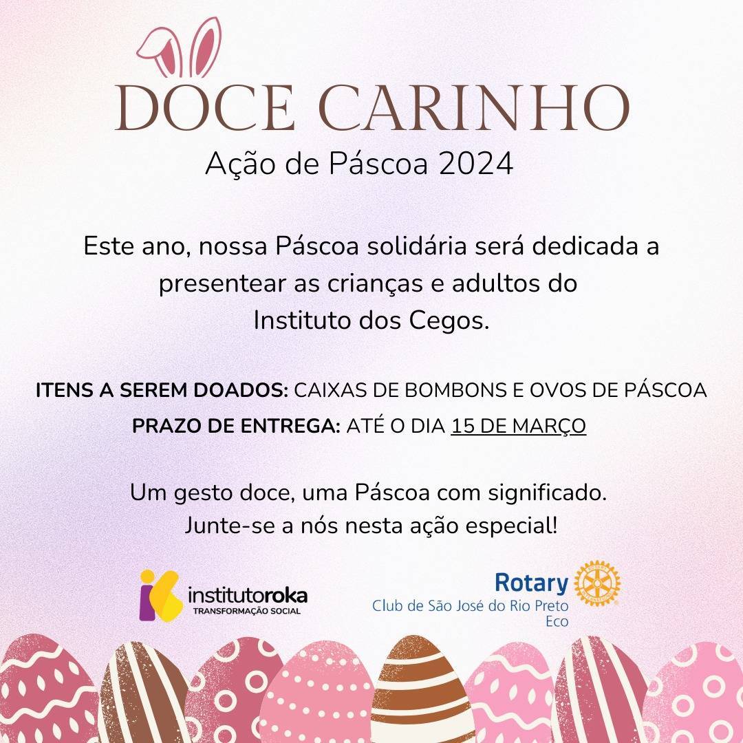 Projeto Doce Carinho do Rotary Club de São José do Rio Preto Eco