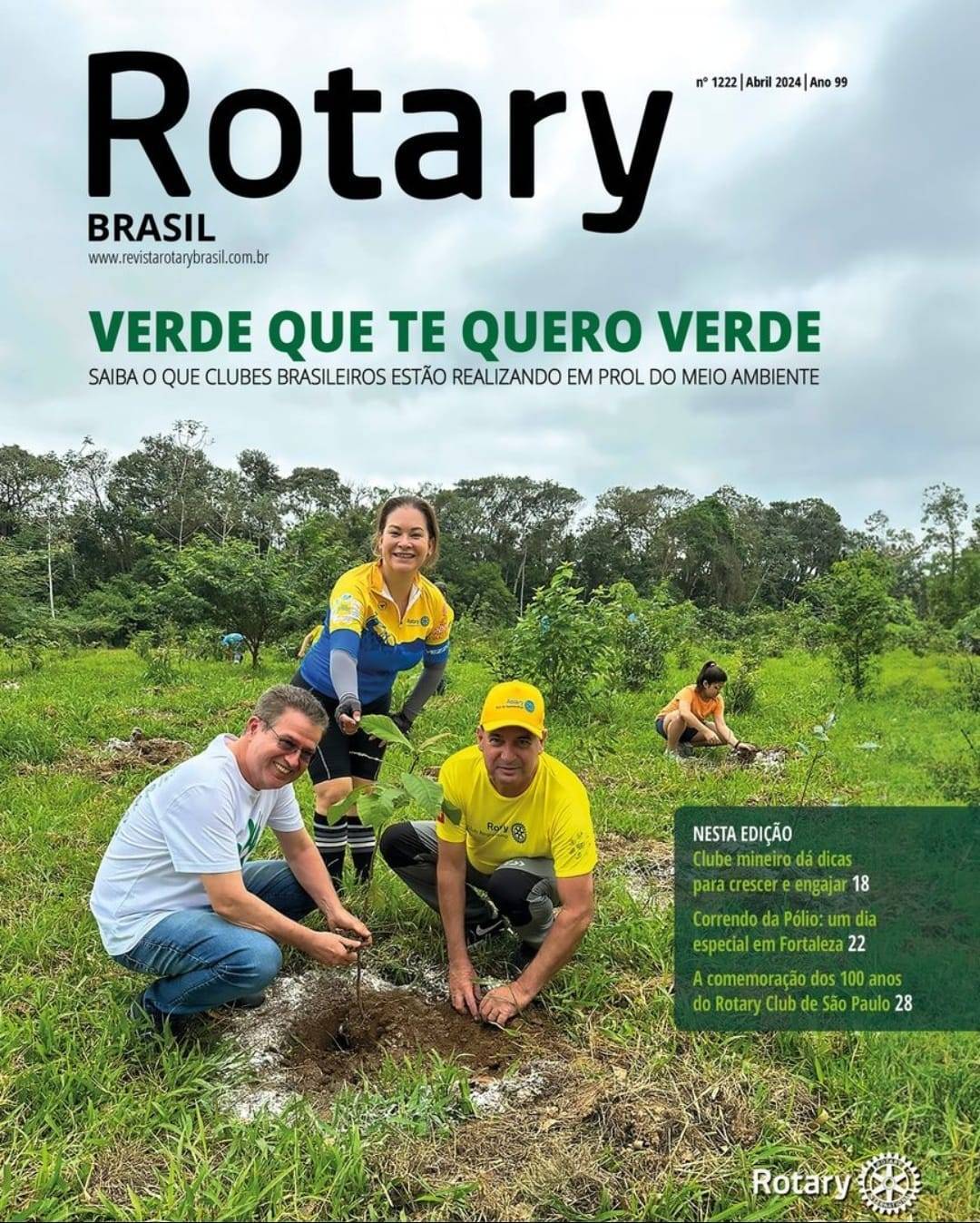 Capa da edição de abril da Rotary Brasil