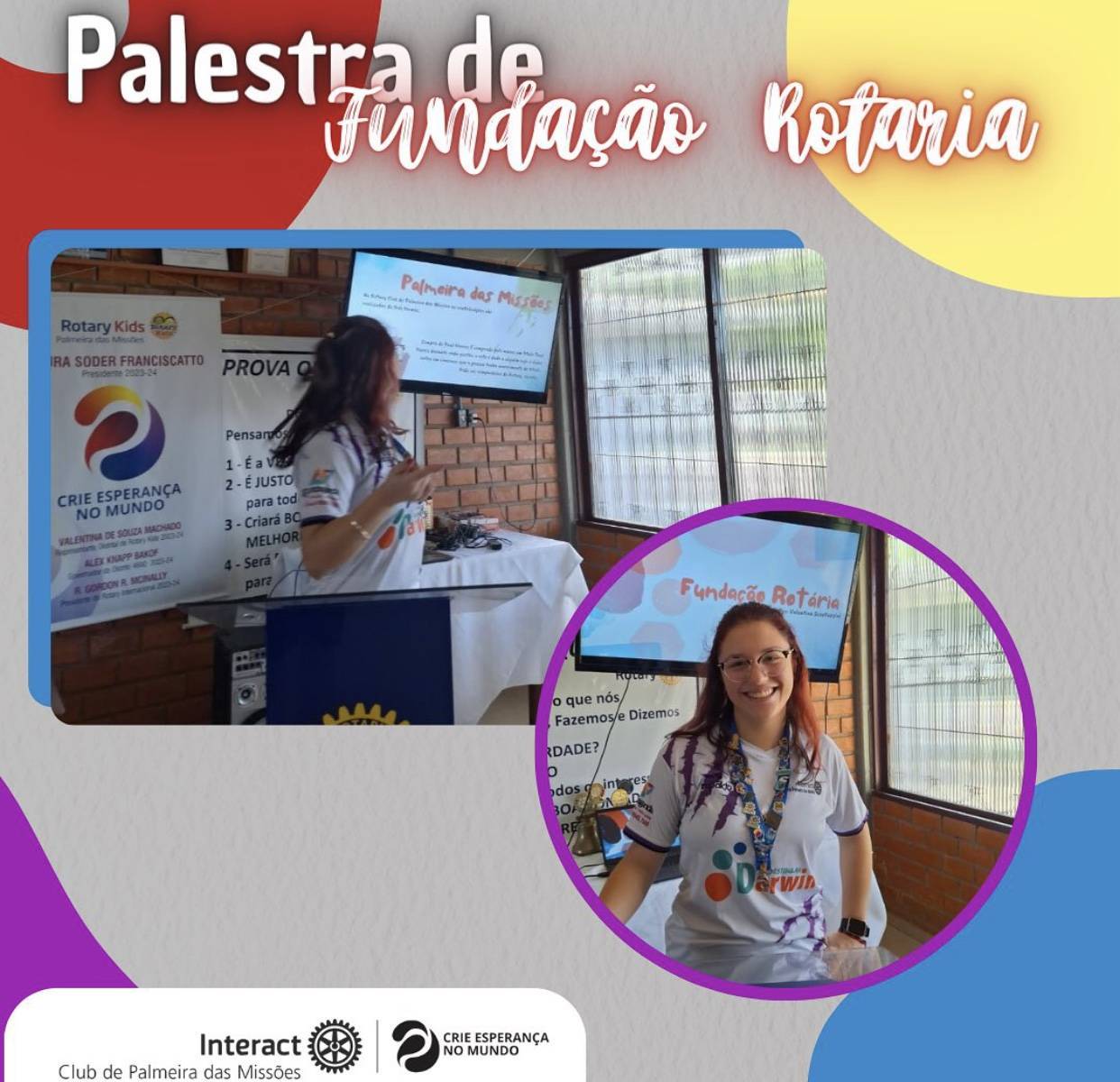 No dia 24 de março, a companheira Valentina Scartazzini, diretora da Fundação Rotária, realizou o projeto distrital com uma palestra sobre a “Fundação Rotária”, com o objetivo de destacar sua importância para os nossos companheiros.   Agradecemos a atenção de todos os presentes e sua disponibilidade para assistir à palestra.💜