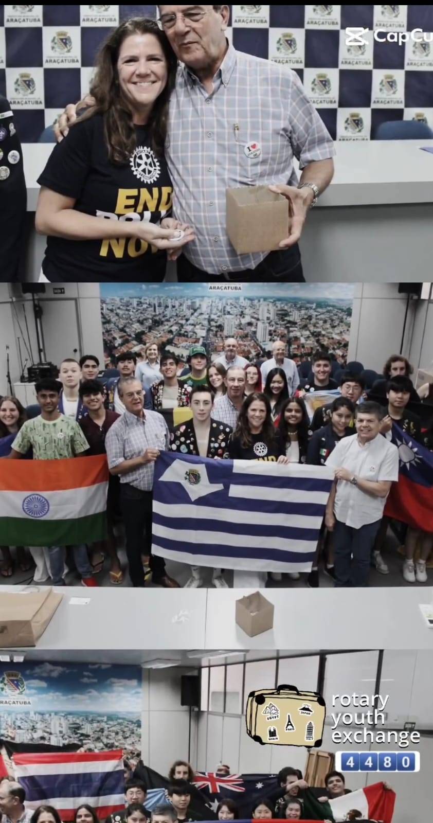 Intercambistas foram recebidos pelo prefeito de Araçatuba